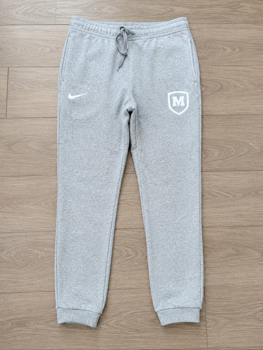 Nike Club Fleece Jogger Pants Heather Gray Custom Logo Men's Large L M71845
